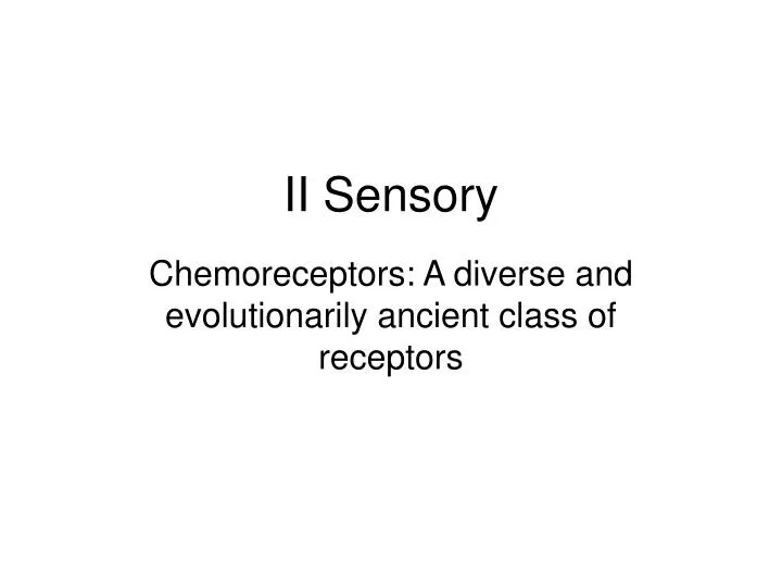 ii sensory