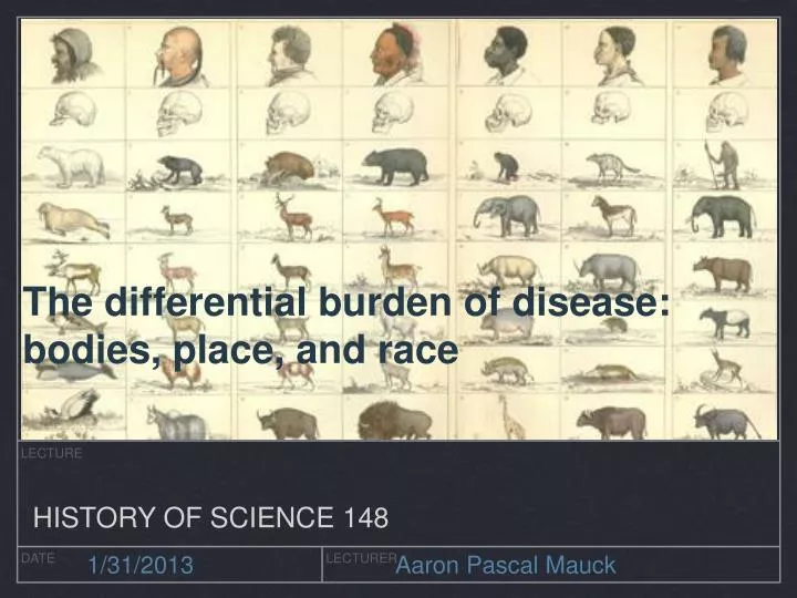 the differential burden of disease bodies place and race