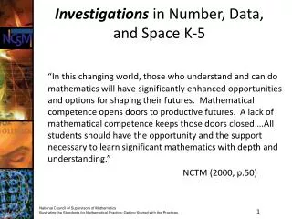 investigations in number data and space k 5