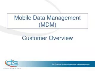 Mobile Data Management (MDM)