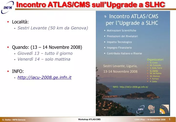 incontro atlas cms sull upgrade a slhc