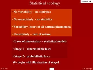Statistical ecology