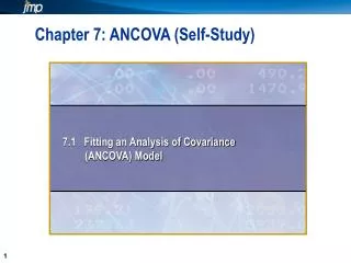 Chapter 7: ANCOVA (Self-Study)