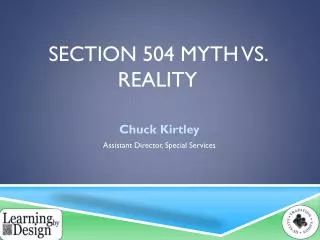 Section 504 Myth Vs. Reality