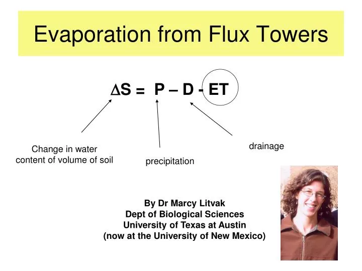 evaporation from flux towers