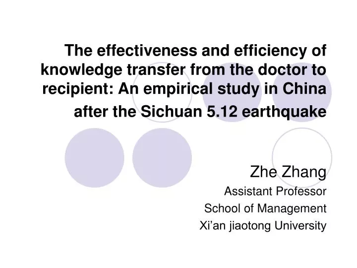 zhe zhang assistant professor school of management xi an jiaotong university