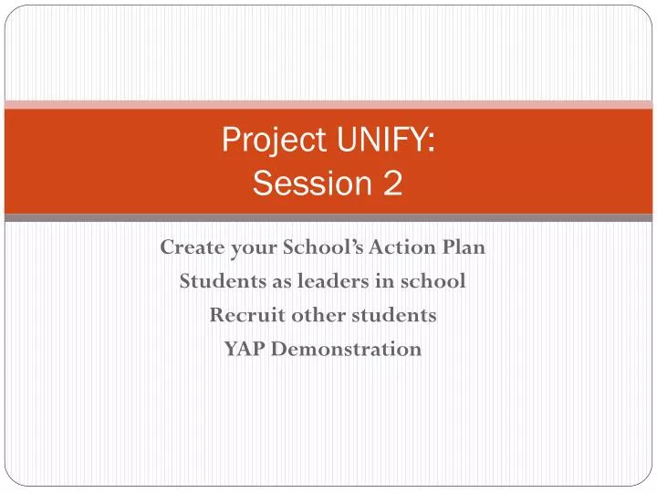 project unify session 2