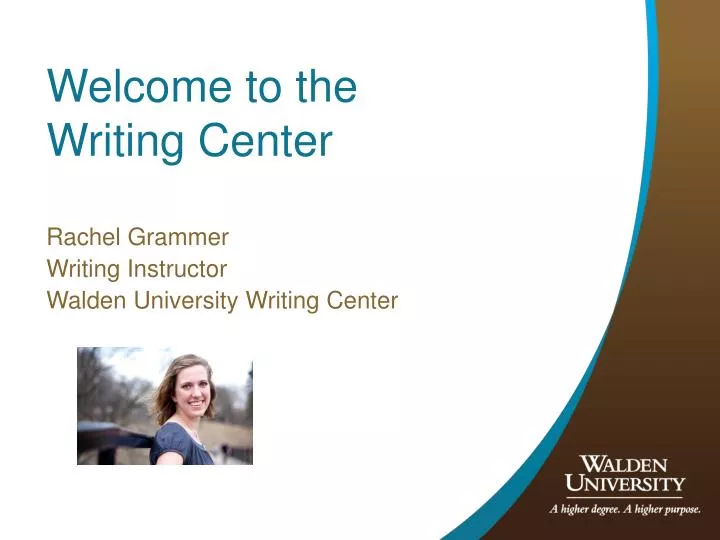 welcome to the writing center