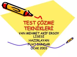 PPT - Duyusal Analiz Test Teknikleri PowerPoint Presentation, Free ...