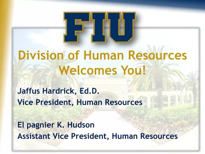 division of human resources welcomes you