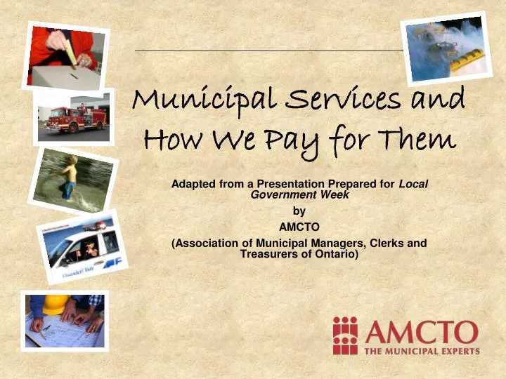 municipal services and how we pay for them