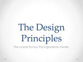 The Design Principles