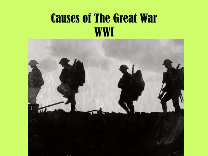 causes of the great war wwi
