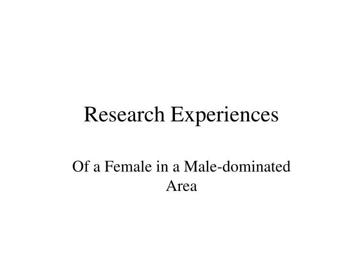research experiences