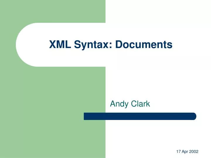 xml syntax documents