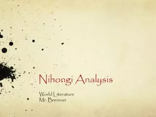 Nihongi Analysis