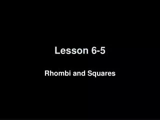 Lesson 6-5