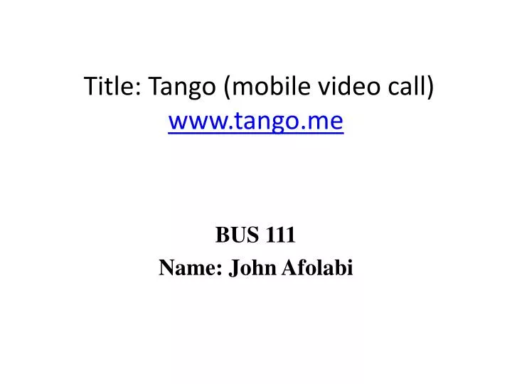 tango video calls download