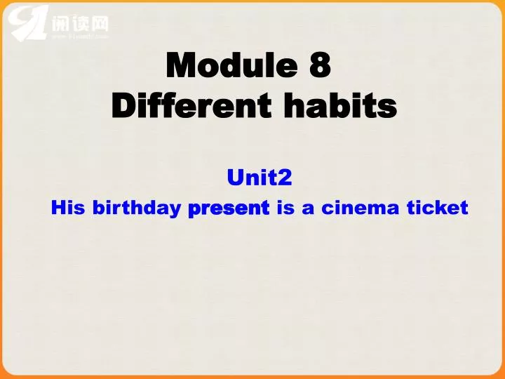 module 8 different habits