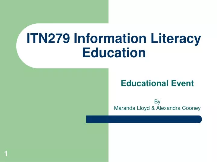 itn279 information literacy education