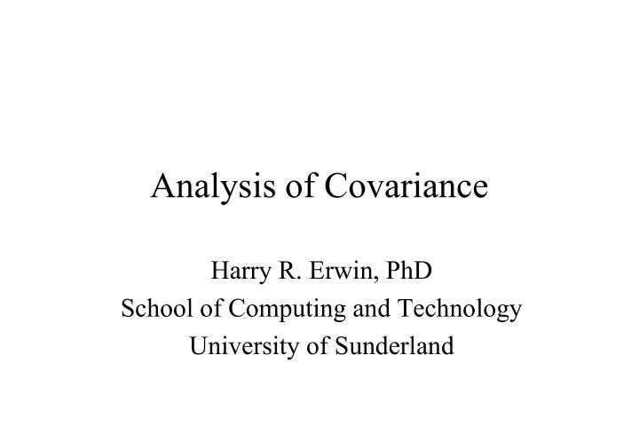 analysis of covariance