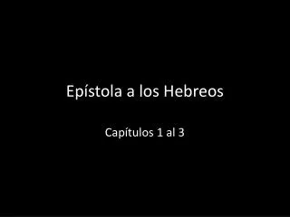 ep stola a los hebreos
