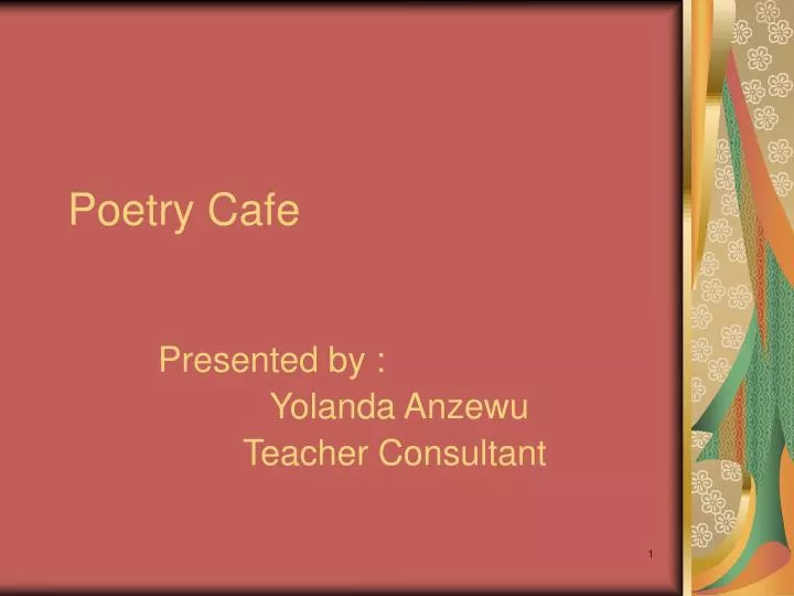 poetry cafe