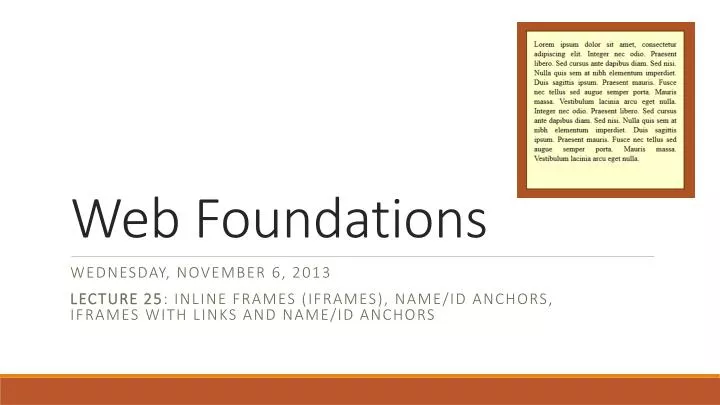 web foundations