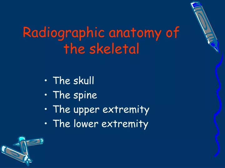 radiographic anatomy of the skeletal