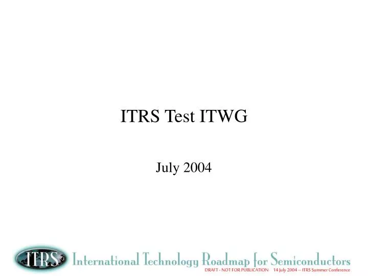 itrs test itwg