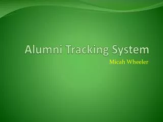 Alumni Tracking System