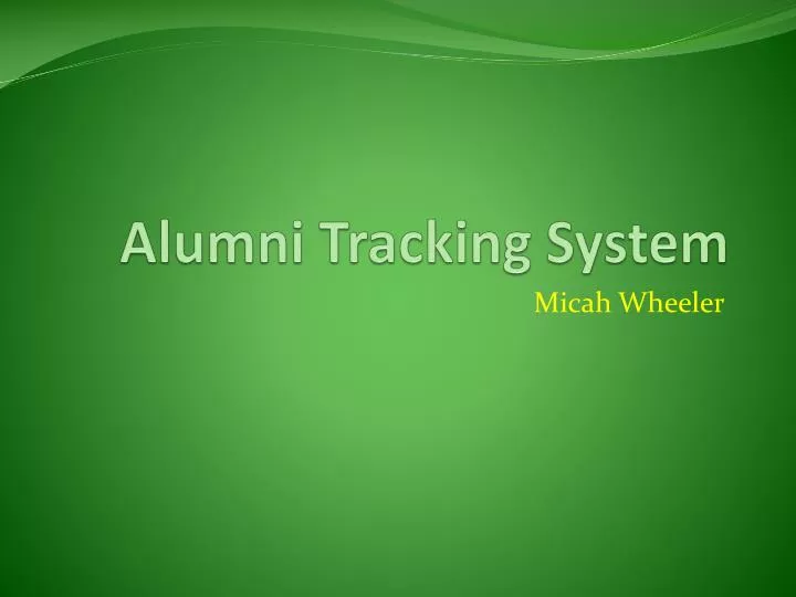alumni tracking system