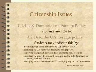 Citizenship Issues