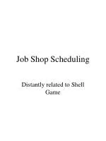 Job Shop Scheduling - slide 1