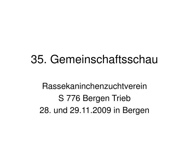 35 gemeinschaftsschau