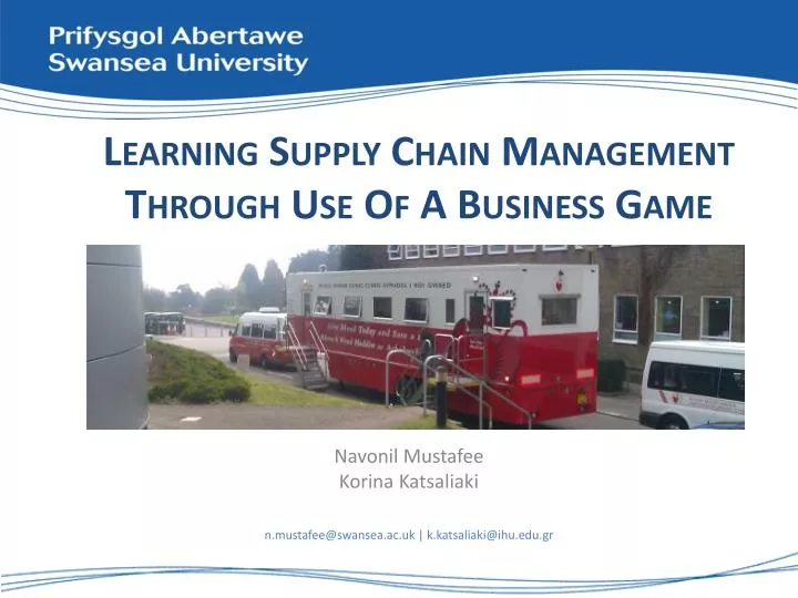 learning supply chain management through use of a business game