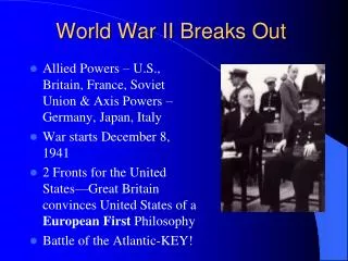 World War II Breaks Out