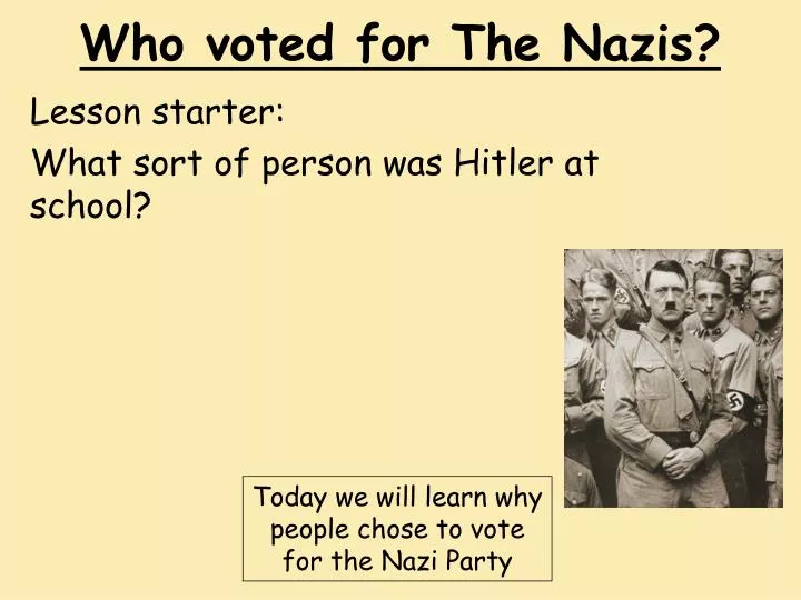 who voted for the nazis
