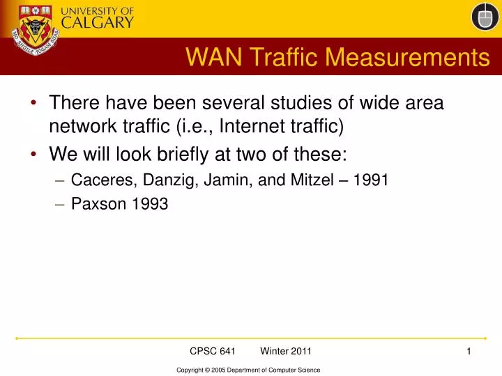 wan traffic measurements