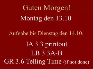 guten morgen