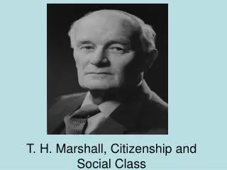T. H. Marshall, Citizenship and Social Class