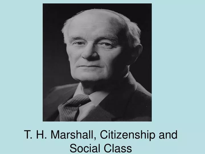 t h marshall citizenship and social class
