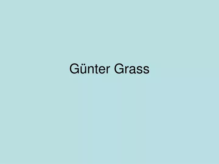 g nter grass