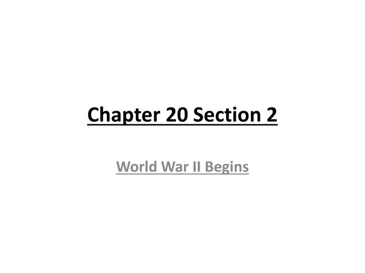 chapter 20 section 2