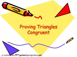 Proving Triangles Congruent