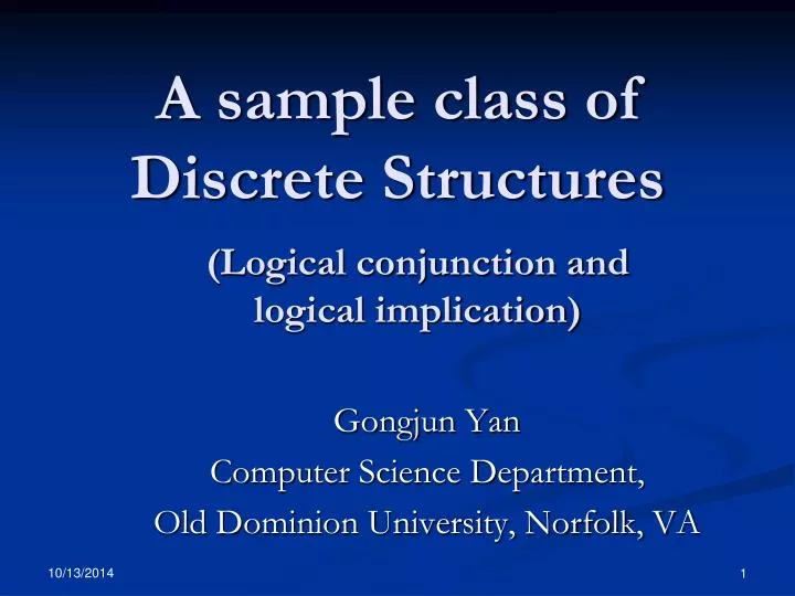 a sample class of discrete structures