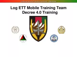 Log ETT Mobile Training Team Decree 4.0 Training