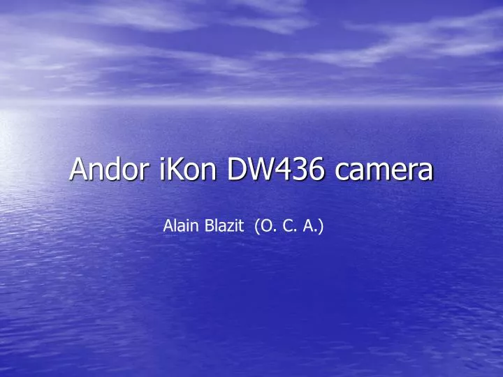 andor ikon dw436 camera