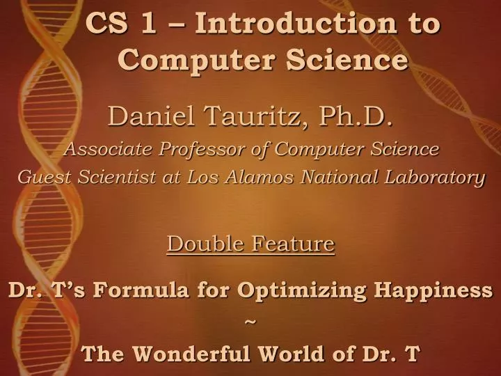 cs 1 introduction to computer science
