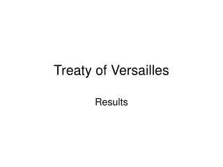 treaty of versailles